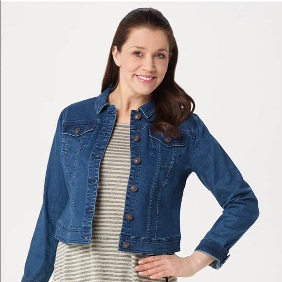 Lisa Rinna Collection Jean Jacket - Picture 1 of 2